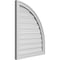 Ekena Millwork Quarter Round Top Right Surface Mount PVC Gable Vent w/ 2"W x 2"P Brickmould Sill Frame, 24"W x 30"H GVPQR24X3003SF - alternate 5